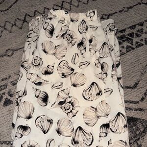 See You Monday Black and Cream Seashell Pants